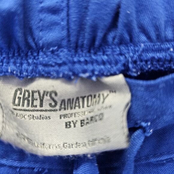 Grey’s Anatomy Scrub XS Set Royal Blue 5 Pocket Flare Leg XS Medical Nurse Pants - Picture 5 of 10